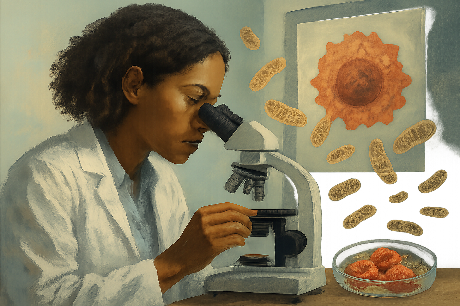 Supporting editorial illustration for Cancer Stem Cells Show 'Energy Addiction' Offering New Potential Treatment Target