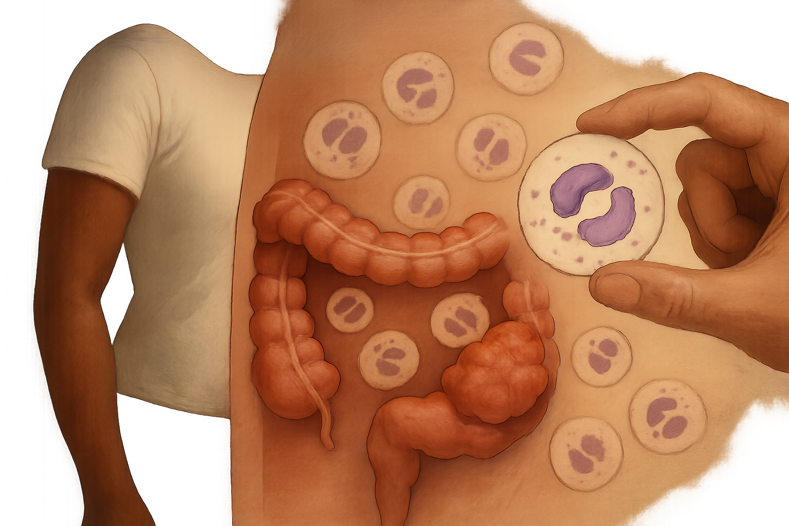 Supporting editorial illustration for Role of Intestinal Epithelial GSK3β in Neutrophil Reprogramming and Colorectal Cancer Progression