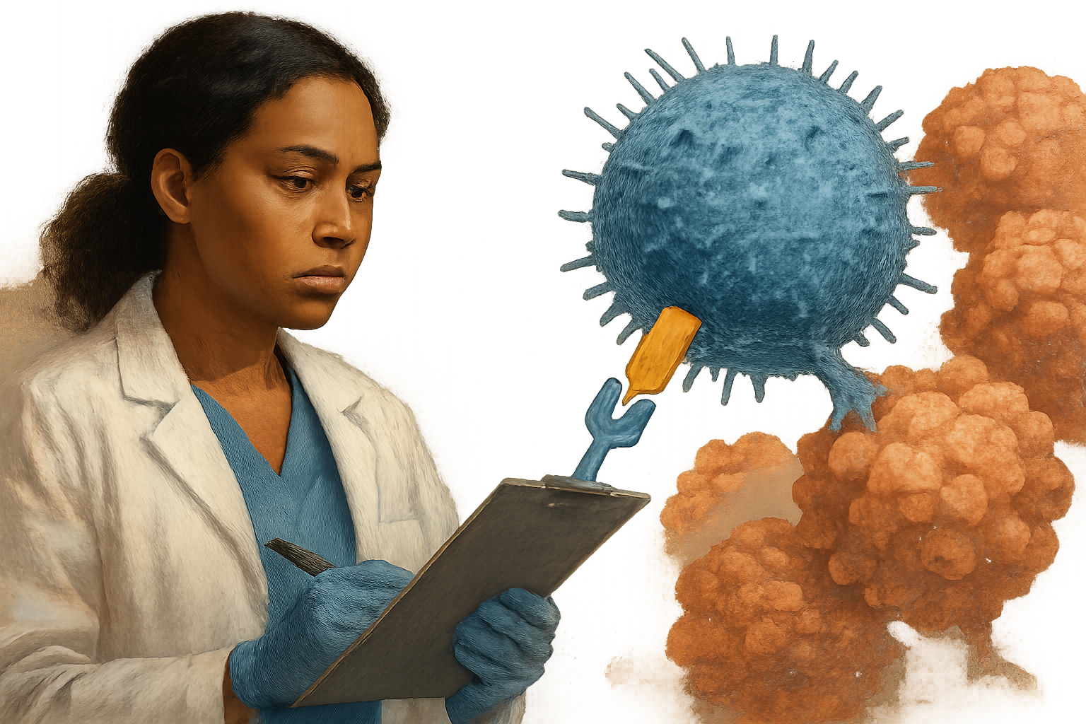 Supporting editorial illustration for PAK4 Inhibition May Enhance Cancer Immunotherapy Effectiveness