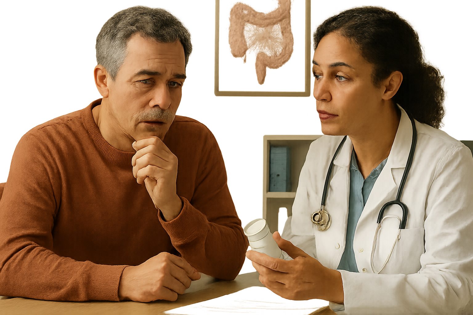 Supporting editorial illustration for Aspirin rarely used for colorectal cancer prevention