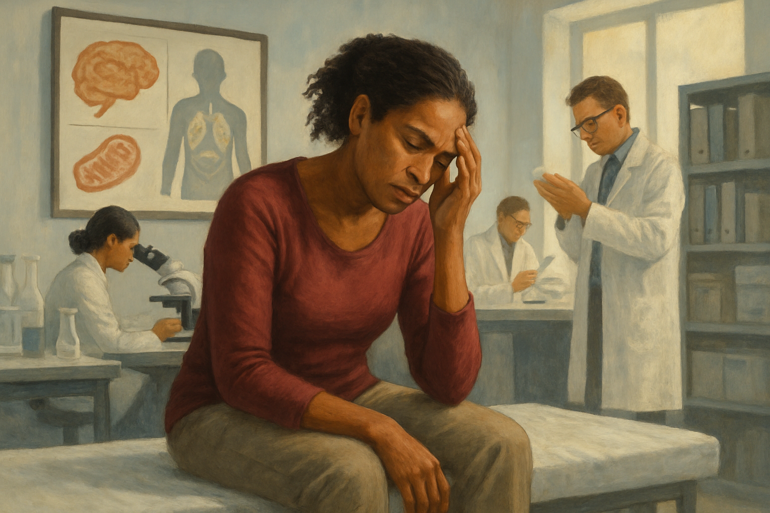 Editorial illustration for Scientists May Have Found a “Unifying Theory” of Chronic Fatigue