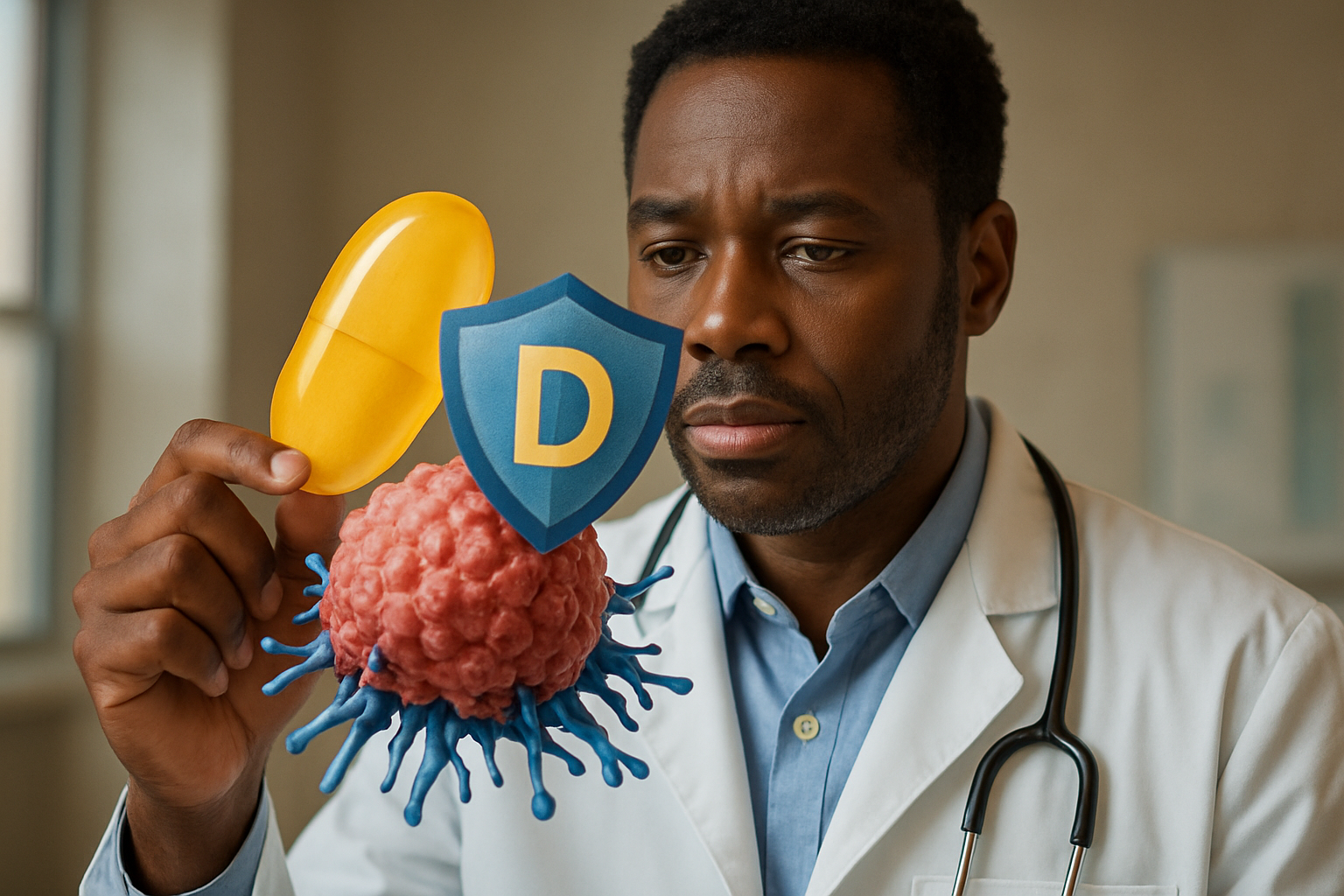Editorial illustration for Vitamin D Drug Shows Potential Against Pancreatic Cancer Shield
